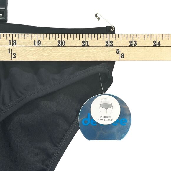 Decree Bikini Bottom Womens 3XL Black Hipster Swimsuit Medium Coverage Beach NEW - Picture 7 of 14